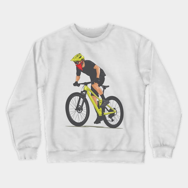 mountain bike rider Crewneck Sweatshirt by savya std22